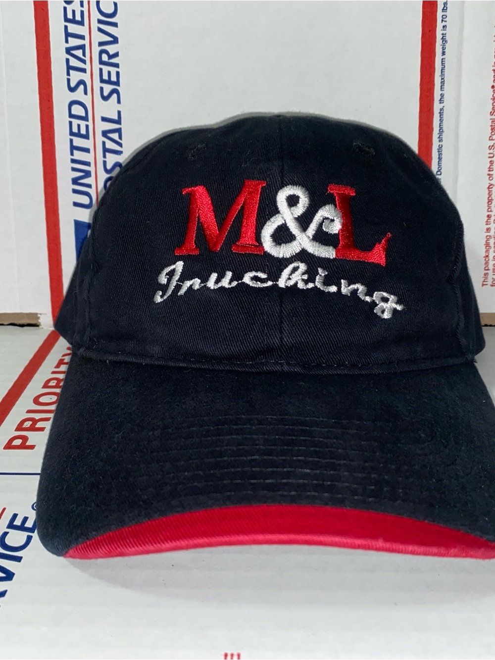 M&l m and L trucking Baseball Cap vtg dad hat transportation trucker